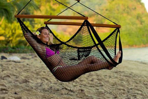 Castaway Hammock Chair at Fiji Beachouse recline position
