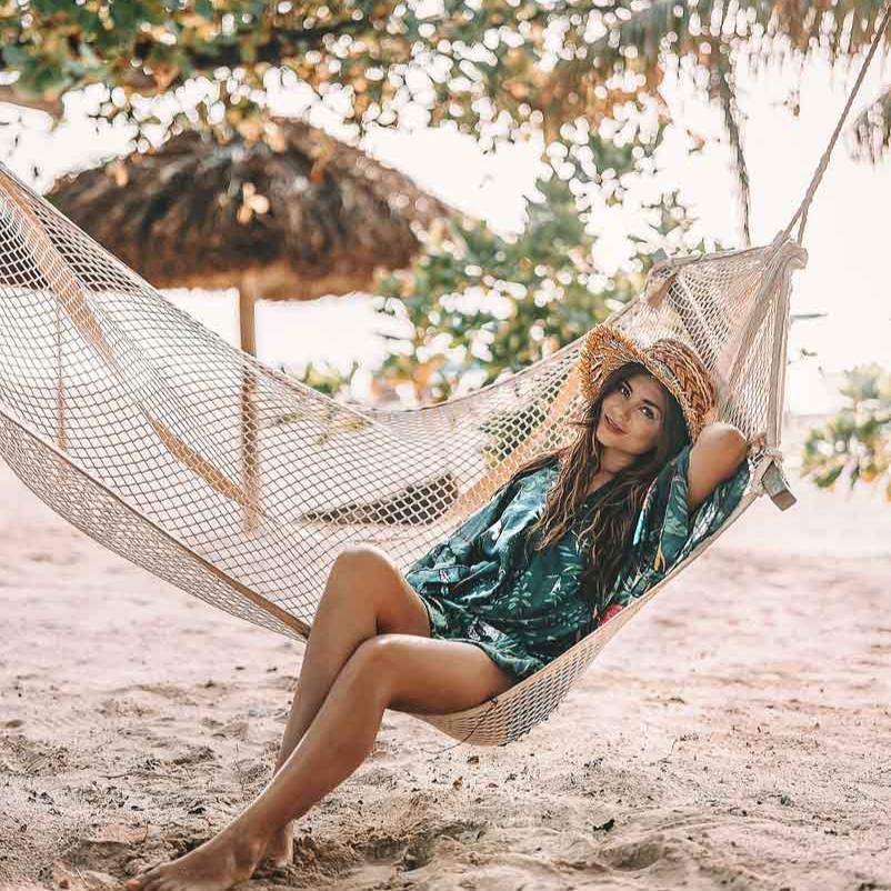 Traditional White Hammock - Made in Fiji